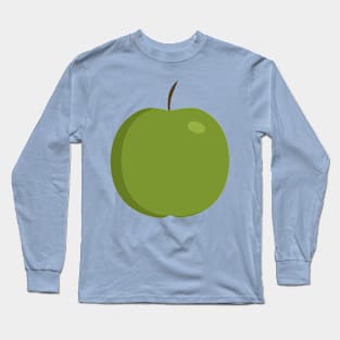 Green apple icon in flat design Long Sleeve T-Shirt